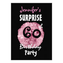Custom 60th SURPRISE Birthday Party Invitation