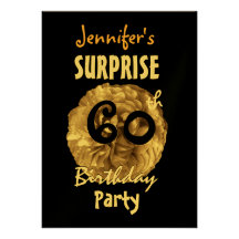Custom 60th SURPRISE Birthday Party Invitation