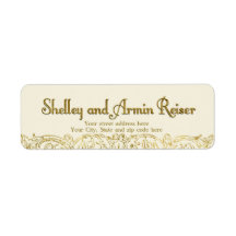Custom address label Shelley