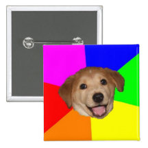 Custom Advice Dog Button