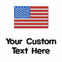 Custom American Flag Embroidered Golf Shirt Polo