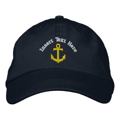 Custom Anchor Embroidered Hat by fathersdaytshirts