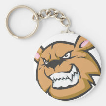 Custom Angry Bear Cartoon Logo Key Chain