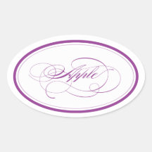 Custom_Apple Oval Oval Sticker
