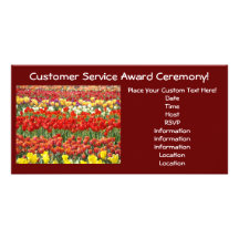 Custom Award Ceremony Invitation Cards Tulips Custom Photo Card