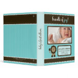 Custom Baby Album: Aqua Lion Bundle of Joy Vinyl Binders