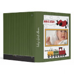Custom Baby Album: Green Planes and Trains Binder