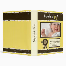 Custom Baby Album: Yellow Lion Bundle of Joy Binder