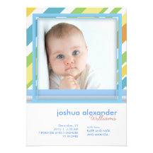 Custom baby boy shadow photo frame announcement