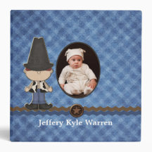 Custom Baby Boy's Western Theme Album Vinyl Binder