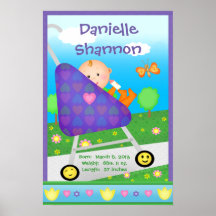 Custom Baby Nursery Bedroom 2 Art Poster / Print