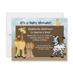 Custom Baby Shower Invite, Jungle Animals