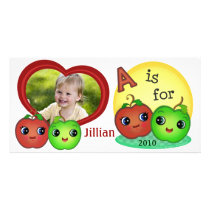 Custom Baby's Apples Photo Card