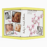 Custom Baby's First Album :: Lemon Cherry Blossom 3 Ring Binder