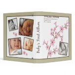 Custom Baby's First Album :: Sepia Cherry Blossom 3 Ring Binder