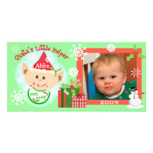 Custom Baby's First Christmas Photo Card