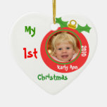 Custom Baby's First Christmas Photo Ornament