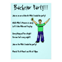 Custom Bachelor Party!!! Invitations