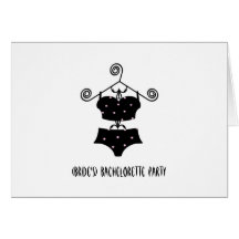 Custom Bachelorette Party Invite-Sexy Lingerie Greeting Card