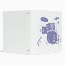 Custom band drum kit 3 ring binders