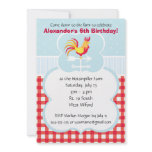Custom Barnyard Rooster Birthday Party Invite