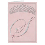 Custom Bat Mitzvah Design - Initial S Greeting Card
