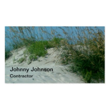 Custom Beach Sand Dune Contractor Painter Business Card