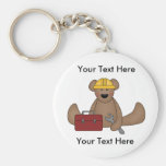 Custom Bear Construction Keychain