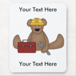 Custom Bear Construction Mousepad - Customizable