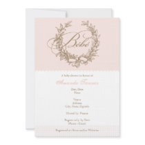 Custom Bebe - Pink French Baby Shower Invitation