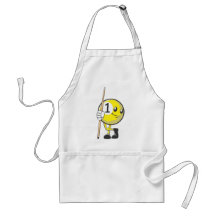 Custom Billiard Player Holding Cue Stick Aprons