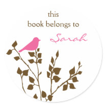Custom Bird Bookplate Stickers