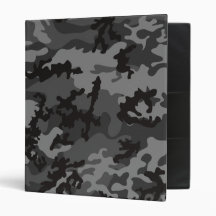 Custom Black Camo School Binder