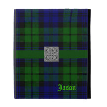 Custom Black Watch Plaid iPad Case