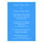Custom Blue and White Wedding Invitation Design
