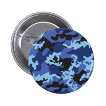 Custom Blue Camo Button