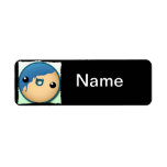Custom Blue Doughnut Name Label