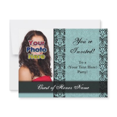 Custom Blue Pretty Party Invitation by cutencomfy