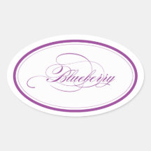 Custom_Blueberry Oval Oval Sticker