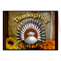 Custom Bowling Greetings Greeting Cards