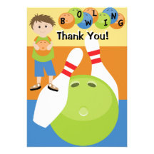 Custom Bowling Thank You Custom Invitation