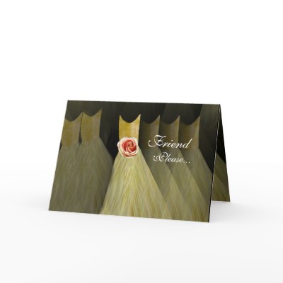 Custom Bridesmaid Invitation - GOLDEN YELLOW Gowns by JaclinArt