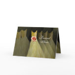 Custom Bridesmaid Invitation - GOLDEN YELLOW Gowns cards