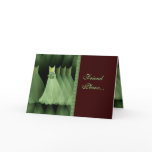 Custom Bridesmaid Invitation MINT Gowns CHOCOLATE Greeting Cards