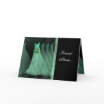 Custom Bridesmaid Invitation - MINT GREEN Gowns cards