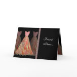 Custom Bridesmaid Invitation ORANGE & PEACH Gowns cards