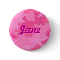 Custom Bright Pink Camouflage Button