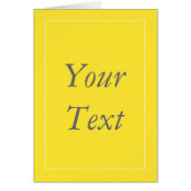 Custom Bright Yellow Thank You Card Stationery