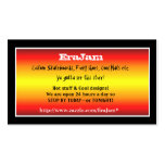 Custom business cards black with red stripes