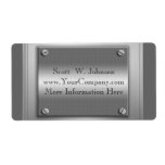 Custom Business Metal Look Labels